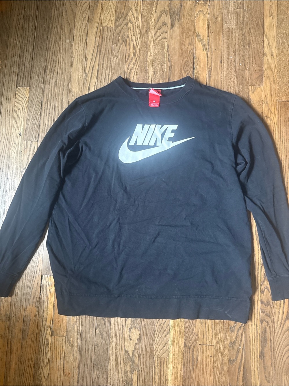Nike Black Crewneck Sweatshirt with Silver Swoosh